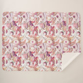 美しく美しいシックな秋のパターン シェルパブランケット (正面(横))