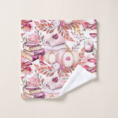 美しく美しいシックな秋のパターン バスタオルセット (ウォッシュタオル)