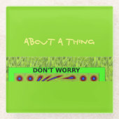 美しく美しい感動的もの ガラスコースター (正面)