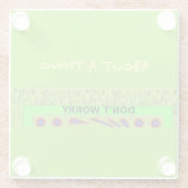 美しく美しい感動的もの ガラスコースター (裏面)