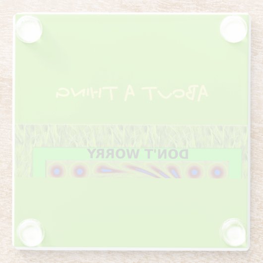 美しく美しい感動的もの ガラスコースター (裏面)