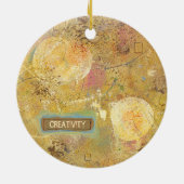 美しく自然なおもしろいの抽象美術のユニークな絵画 セラミックオーナメント (裏面)