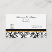 美しく華美なバロック式のデラックスなダマスク織デザイナー 名刺 (裏面)
