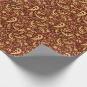 美しく華麗な民族パターン(の模様が)ある ラッピングペーパー (角)
