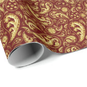 美しく華麗な民族パターン(の模様が)ある ラッピングペーパー (ロールコーナー)