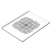 美しく装飾的な正方形の落書き ノートブック (左側)