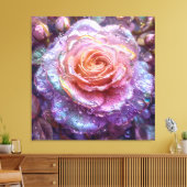 美しく詳細なバラ キャンバスプリント (インサイチュ (リビング))