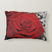 美しく赤いバラ アクセントクッション (裏面)