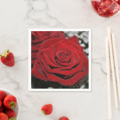 美しく赤いバラ スタンダードカクテルナプキン (インサイチュ)