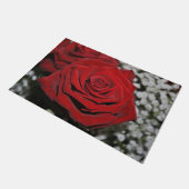 美しく赤いバラ ドアマット (アングル)