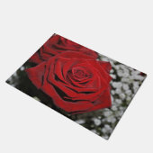 美しく赤いバラ ドアマット (アングル)