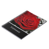 美しく赤いバラ ノートブック (左側)