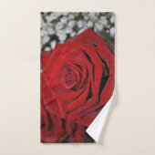 美しく赤いバラ ハンドタオル (ハンドタオル)
