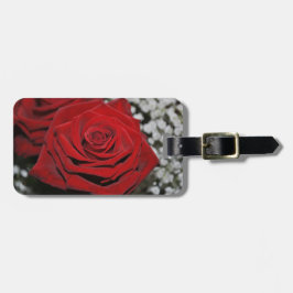 美しく赤いバラ ラゲッジタグ