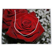 美しく赤いバラ ラージペーパーバッグ (正面)