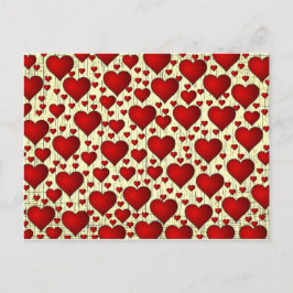 美しく赤いバレンタインの心臓発作 シーズンポストカード