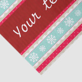 美しく赤く青いクリスマスパターンカスタムの文字 薄葉紙 (詳細)