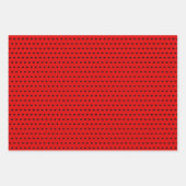 美しく赤スタイリッシュと黒のハート ラッピングペーパーシート (正面3)