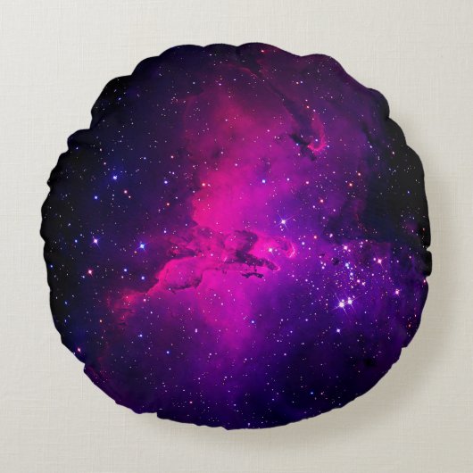 美しく輝く宇宙星雲。背景,アブストラ ラウンドクッション (正面)