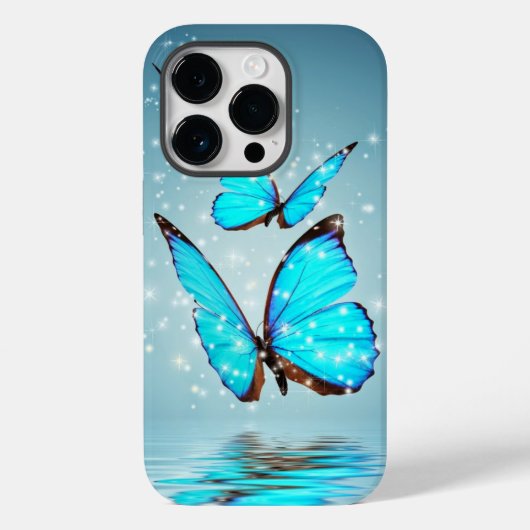 美しく輝く青い蝶 Case-Mate iPhoneケース (裏面)