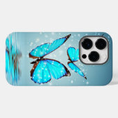美しく輝く青い蝶 Case-Mate iPhoneケース (裏面 (横))