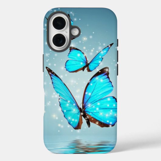 美しく輝く青い蝶 Case-Mate iPhoneケース (裏面)