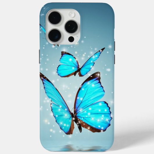 美しく輝く青い蝶 Case-Mate iPhoneケース (裏面)
