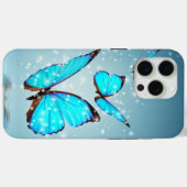美しく輝く青い蝶 Case-Mate iPhoneケース (裏面 (横))