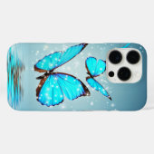 美しく輝く青い蝶 Case-Mate iPhoneケース (裏面 (横))
