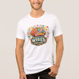 美しく配線された違い ニューロダイバージェント ADHD トライブレンドTシャツ