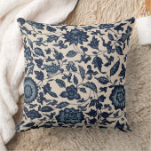 美しく青いアジア花の枕 クッション (ブランケット)