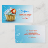 美しく青いカップケーキの名刺 名刺 (正面/裏面)