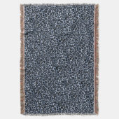 美しく青いヒョウのアニマル・スキンのプリント スローブランケット (正面縦)