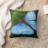 美しく青い蝶装飾用クッション クッション (ブランケット)