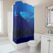 美しく青く巨大なオニイトマキエイ シャワーカーテン (インサイチュ)