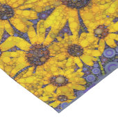 美しく青く黄色いヒマワリの抽象芸術 ショートテーブルランナー (コーナー)