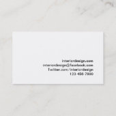 美しく飾られたインテリア 名刺 (裏面)