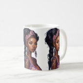 美しく飾られた女性 コーヒーマグカップ (正面右)