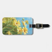 美しく黄色いデイジー ラゲッジタグ (正面横)