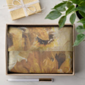 美しく黄色い質の巨大なヒマワリの写真の芸術 薄葉紙 (ギフト)