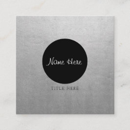 美しく黒い円の正方形の名刺 スクエア名刺
