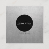 美しく黒い円の正方形の名刺 スクエア名刺 (正面)