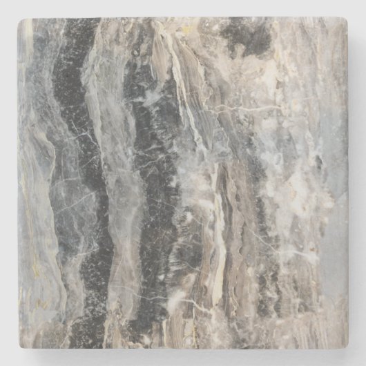 美しく黒い及び灰色石造りのコースター ストーンコースター (正面)