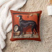 美しく黒く及び白いグレイハウンド クッション (ブランケット)