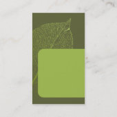 美しく、かわいい緑の葉のスタイルの名刺のtem 名刺 (裏面)