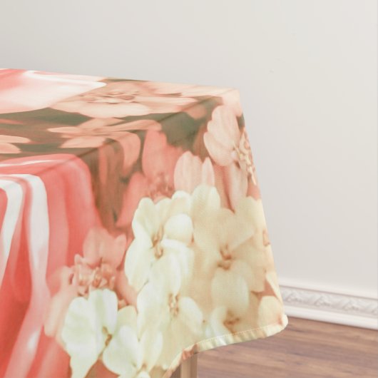 美しく、エレガントなピンクのバラの花柄|のテーブルクロス テーブルクロス (インサイチュ)