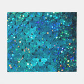 美しく、カラフルきらめくが次に続く フリースブランケット (正面(横))