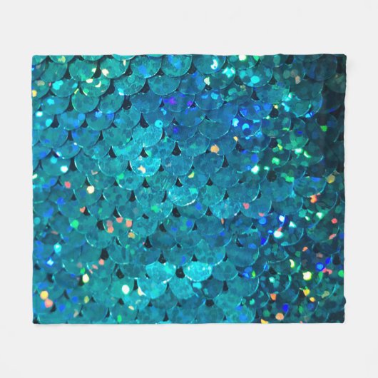 美しく、カラフルきらめくが次に続く フリースブランケット (正面(横))