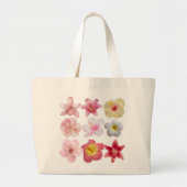 美しく、夏らしい、ピンクのトートバッグ ラージトートバッグ (正面)