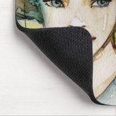 美しく、敏感な女の子のllustration マウスパッド (コーナー)